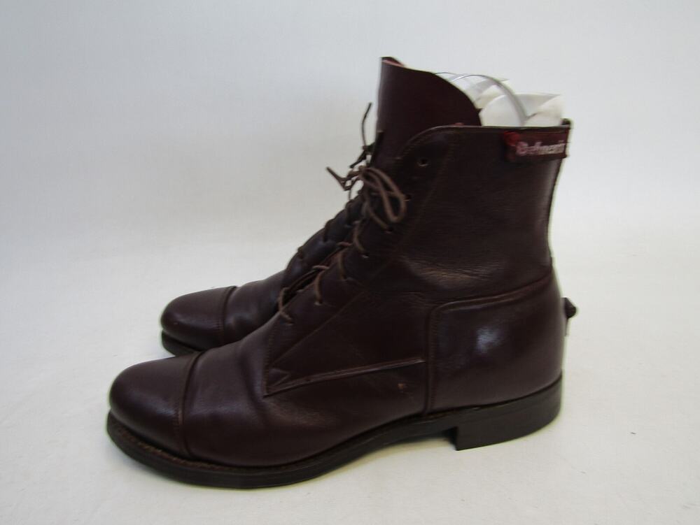 Dehner's Mens Sz 7.5 C (Narrow Width) Burgundy Leather Patrol Riding Ankle Boots